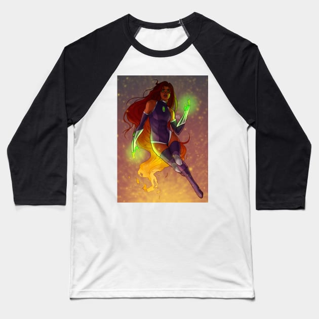 Starfire Baseball T-Shirt by Eileen Widjaja